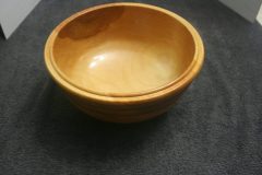 Top view item # C201 Figured Maple Bowl decorative band 5" H X 10 1/4" W $70.00