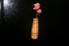 SOLD  Item #G 71 Fridge Magnet Vase Glass insert $15.00.  Maple Vase small fridge magnets Glass tube inside