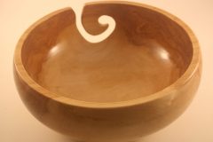 SOLD Item 233 Top View Maple Yarn Bowl  9"W X 4" H  $85.00